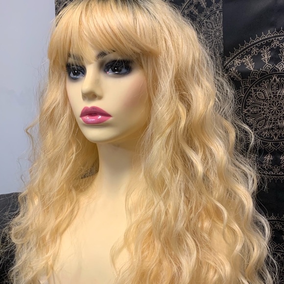 SJ Kobers Hair New High End Wavy Wig With Bangs Synthetic Full Wig